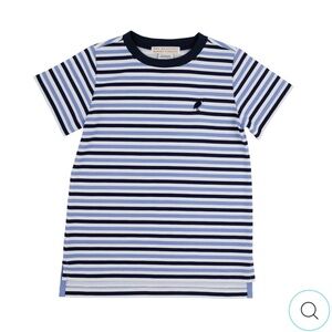 The Beaufort Bonnet Company Navy and White Striped Tee